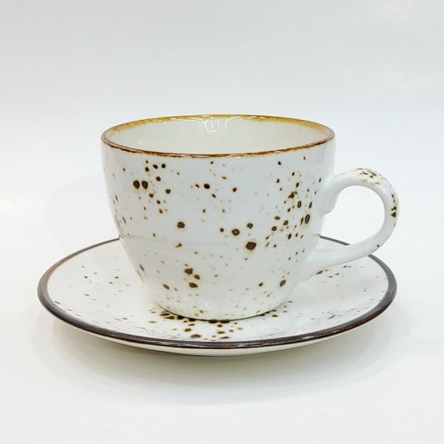 #KKE190-WT; Ceramic coffee cup 190ml #WT