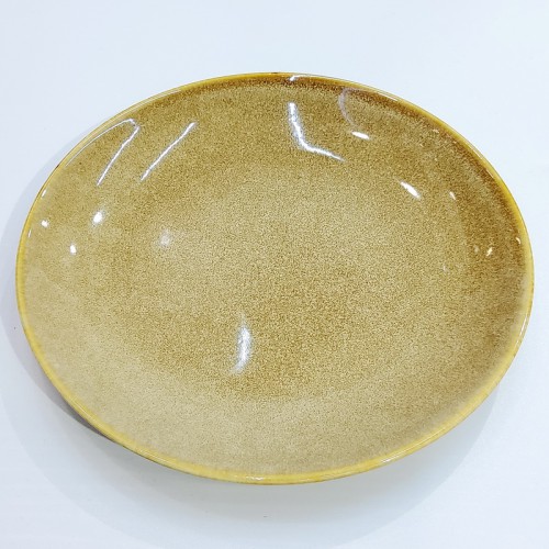 #KX9308; Ceramic 8.25" round plate #KX 