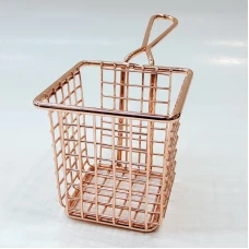 #MH-00154;  Mini fries basket 8x8x8cm RG..