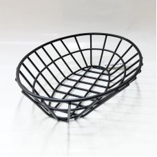 #MH238160-BK; S/S oval food basket 23.8x..