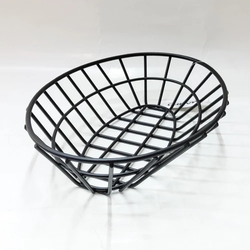 #MH238160-BK; S/S oval food basket 23.8x16cm 