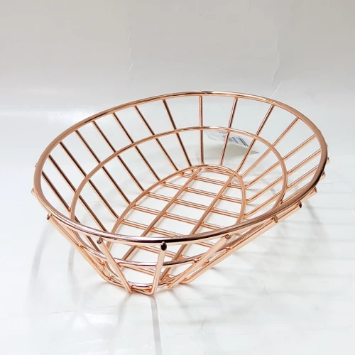 #MH238160-RGD; S/S oval food basket 23.8x16cm