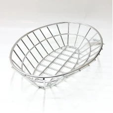 #MH238160-SS; S/S oval food basket 23.8x..