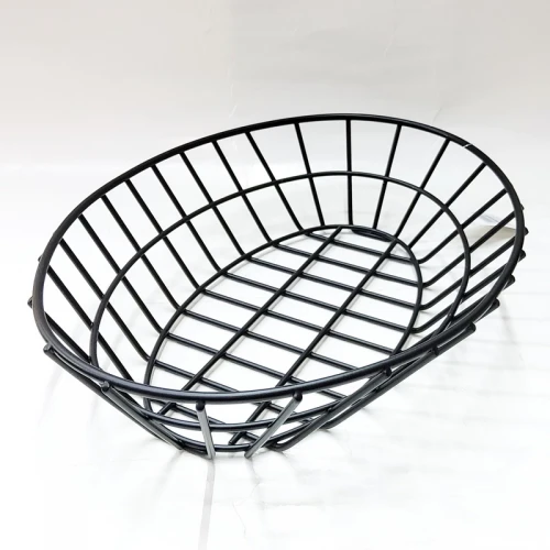 #MH279203-BK; S/S oval food basket 27.9x20.3cm