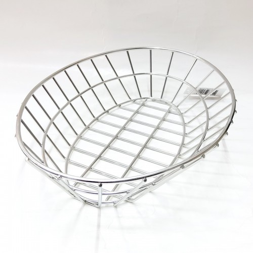 #MH279203-SS; S/S oval food basket 27.9x20.3cm