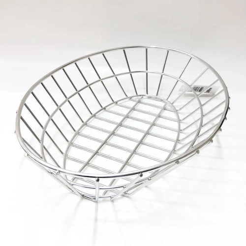 #MH279203-SS; S/S oval food basket 27.9x20.3cm