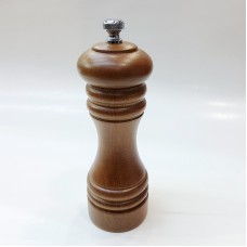 #MJPM6-BN; 6" wood pepper mill BN..