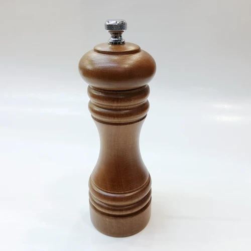 #MJPM6-BN; 6" wood pepper mill BN