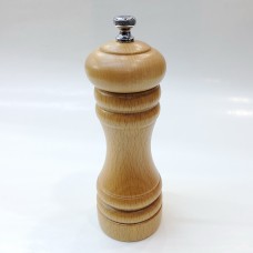 #MJPM6-NC; 6" wood pepper mill NC..