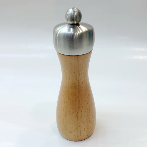 #MJPMS6-NC; 6" wood + S/S pepper mill NC