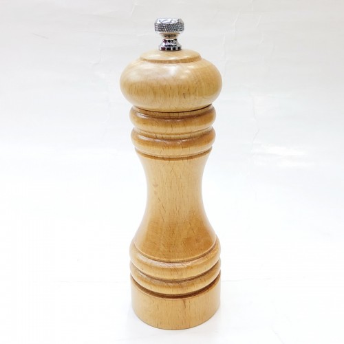 #MJSG6-NC; 6" wood salt grinder NC