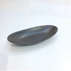 #N2-7670; Ceramic boat shape plate 10.5&..