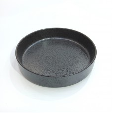 #N2-7687; Ceramic 8" deep plate #BK..