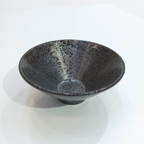 #N2-7762; Ceramic 7" bowl #BK