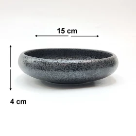 #NK-3502; Ceramic flat bowl 6" #NK 