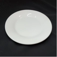 #PP6;  Ceramic white plate 6 inch..