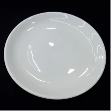 #QP10; Ceramic round plate 10" whit..