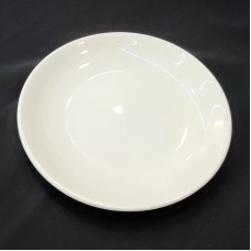 #QP6; Ceramic round plate 6" white..