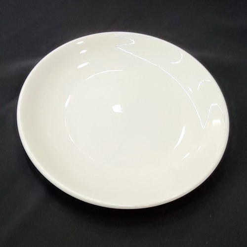 #QP6; Ceramic round plate 6" white