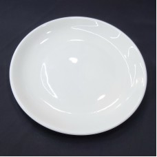 #QP8; Ceramic round plate 8" white..