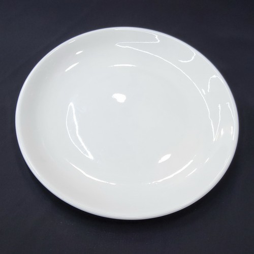 #QP8; Ceramic round plate 8" white