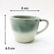 #SA7630; Ceramic 6.5oz coffee cup + saucer  