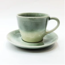 #SA7630; Ceramic 6.5oz coffee cup + sauc..