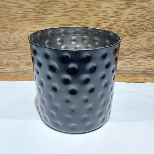 #SVCH8S-BK;  Fries cup hammered 8.4x8.2cm BK