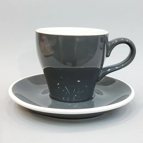 #TL180-DG; Coffee cup + saucer 180ml #T / DG