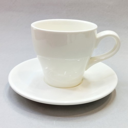 #TL180-WT; Coffee cup + saucer 180ml #T / WT 