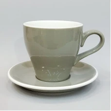 #TL280-GY; Coffee cup + saucer 280ml #T ..