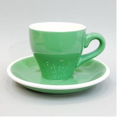 #TL80-GN; Ceramic cup + saucer 80ml# E/G..