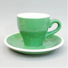 #TL80-GN; Ceramic cup + saucer 80ml# E/G..