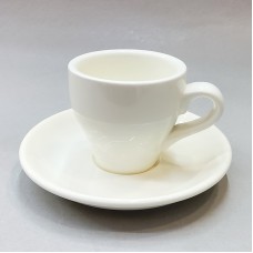 #TL80-WT; Coffee cup + saucer 80ml #T /W..