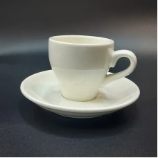 #TL80-WT; Coffee cup + saucer 80ml #T /W..