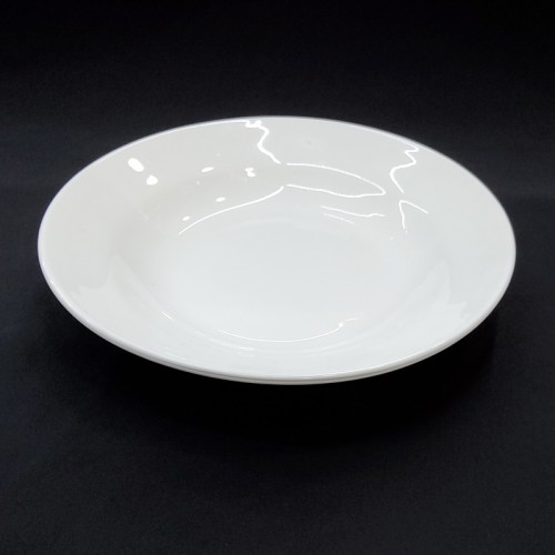 #TP7; Ceramic soup plate 7" white