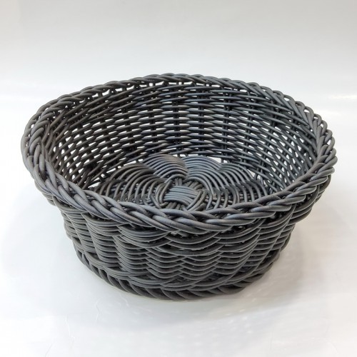 #WK211695-BK;  PP rattan basket round Black