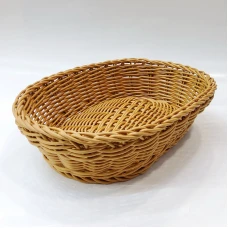 #WK251965-BG;  PP rattan basket oval 25x..