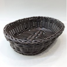 #WK251965-BN;  PP rattan basket oval 25x..