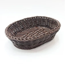 #WK251965-BN;  PP rattan basket oval 25x..