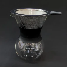 #WM1242-200; Glass coffee pot with filte..