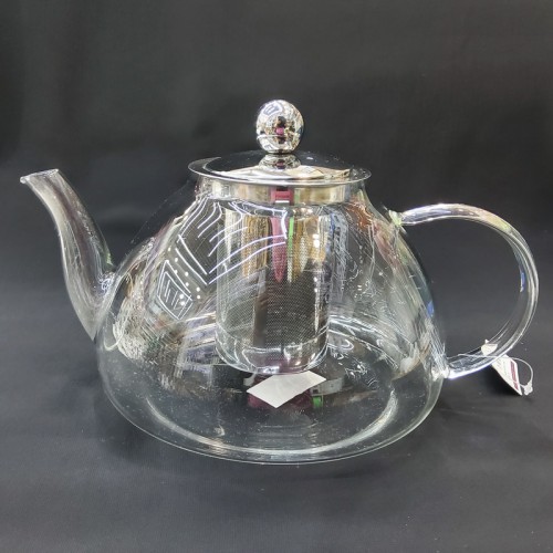 #YF6037;  Glass tea pot #37, 1200ml