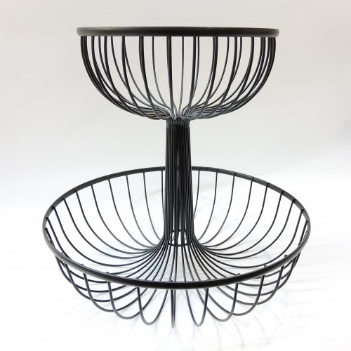 #YM16149;  Metal 2-tier basket 16149