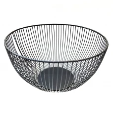 #YM3100B; Metal fruit basket black..