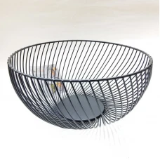 #YM3102B; Metal fruit basket black..