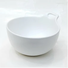 #YQ2683;  Ceramic salad bowl WT 4.5 inch..