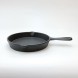 #YY079-6-12; Cast iron pan round 12cm + wood