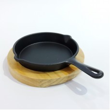 #YY079-6-12; Cast iron pan round 12cm + ..