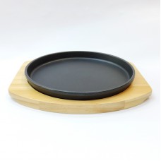 #YY2001; Cast iron pan 22cm round + wood..