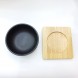 #YY2115; Cast iron bowl 15cm Rd. + wood